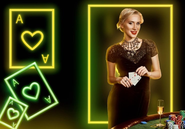 Antarmuka permainan Teen Patti di anggur88 menampilkan meja permainan dengan pemain virtual dan kartu